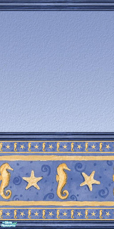 Sims 2 — Seaside by Sol�a — A colorful bathroom wall.