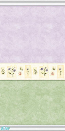 Sims 2 — Summer by Sol�a — Pastel wallpaper with border.