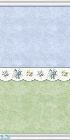 Sims 2 — Spring by Sol�a — Pastel wallpaper with border.