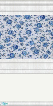 Sims 2 — Victorian Floral Blanc - Wall by Babybunny — 