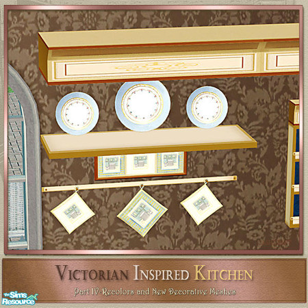 Sims 2 — Victorian Kitchen Part IV - Potholders 2 by Cashcraft — Part IV of my Victorian Inspired Kitchen includes new