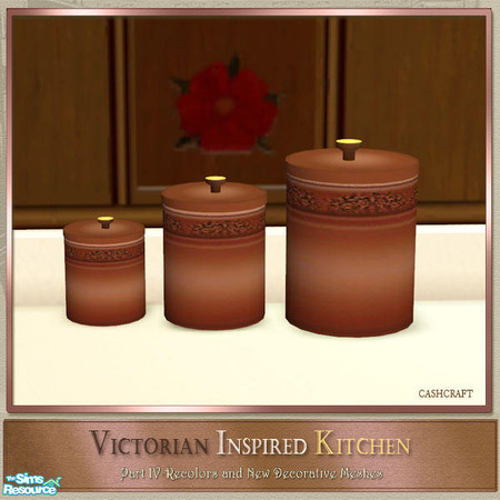 Sims 2 — Victorian Kitchen Part IV - Canister 03 by Cashcraft — Part IV of my Victorian Inspired Kitchen includes new