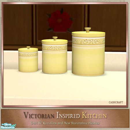 Sims 2 — Victorian Kitchen Part IV -Canister 02 by Cashcraft — Part IV of my Victorian Inspired Kitchen includes new