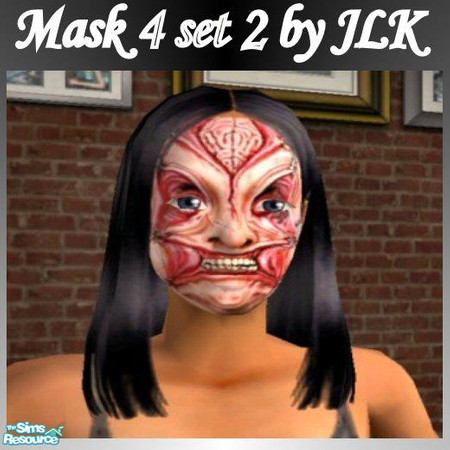 Sims 2 — Mask Set 2 - Boo! by bunny8675309 —  Scary Latex Mask. Please note No sims where harmed during creations.
