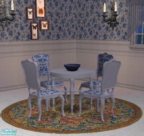 Sims 2 — Victorian Floral Blanc - Recolor Chair by Babybunny — 