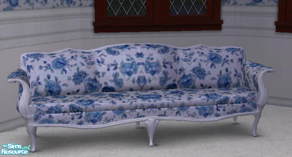 Sims 2 — Victorian Floral Blanc - Sofas by Babybunny — 