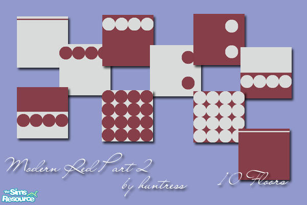 Sims 2 — Modern Red Floor Set Part 2 by huntress2005 — Modern Red Floor Set Part 2