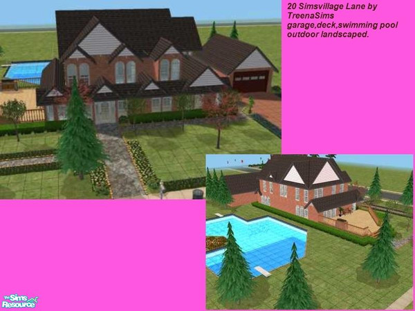 Sims 2 — 20 Simsvillage Lane by treenasims — This two story brick home is for a starter family that has children or plans