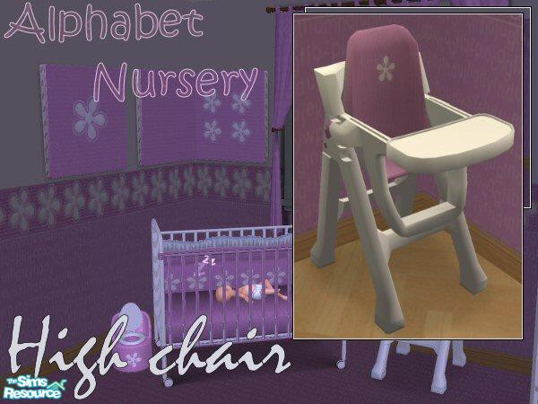 Sims 2 — Alphabet Nursery - High Chair by coolandme — Part of the Alphabet Nursery Set.