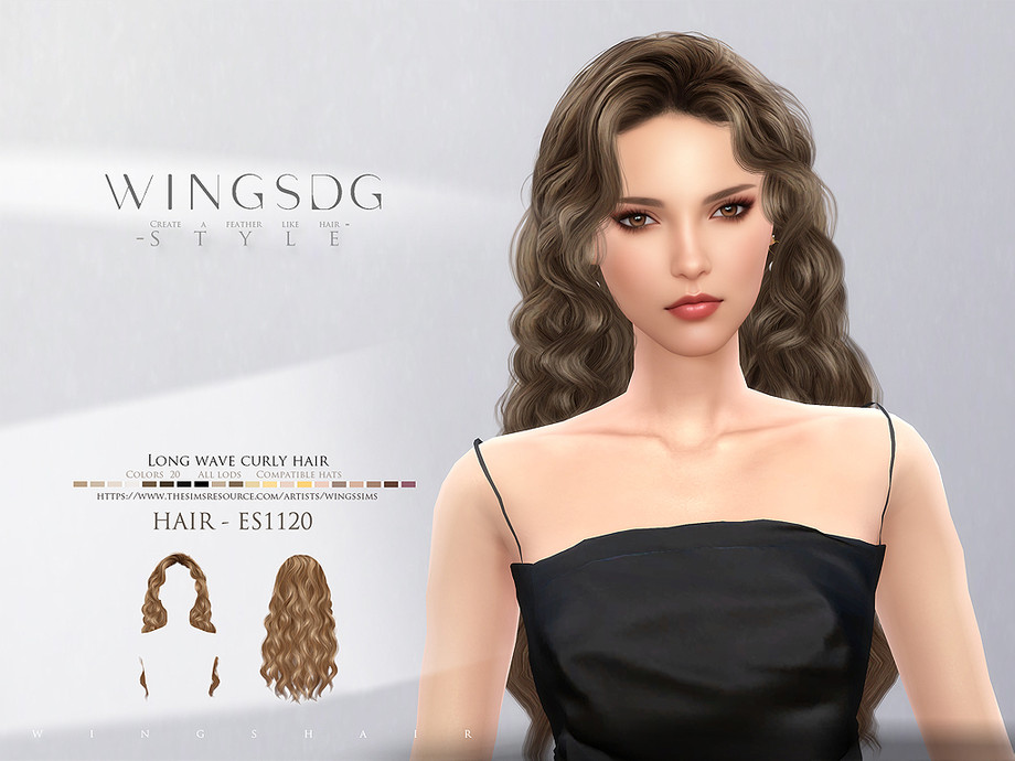 wingssims' WINGS-ES1120-Long wave curly hair