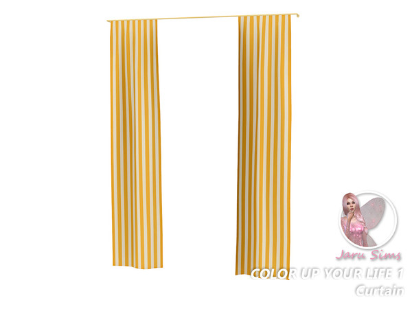 Sims 4 — Color up your life 1 - Curtain by Jaru_Sims — A dinig room set in bright colors. Have fun! Set Contains: