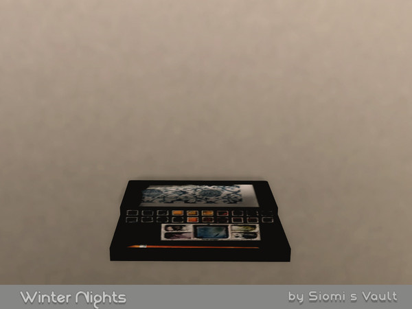 Sims 4 — Winter Nights - Watercolors by siomisvault — And winter nights...I wish were winter here it's summer...and
