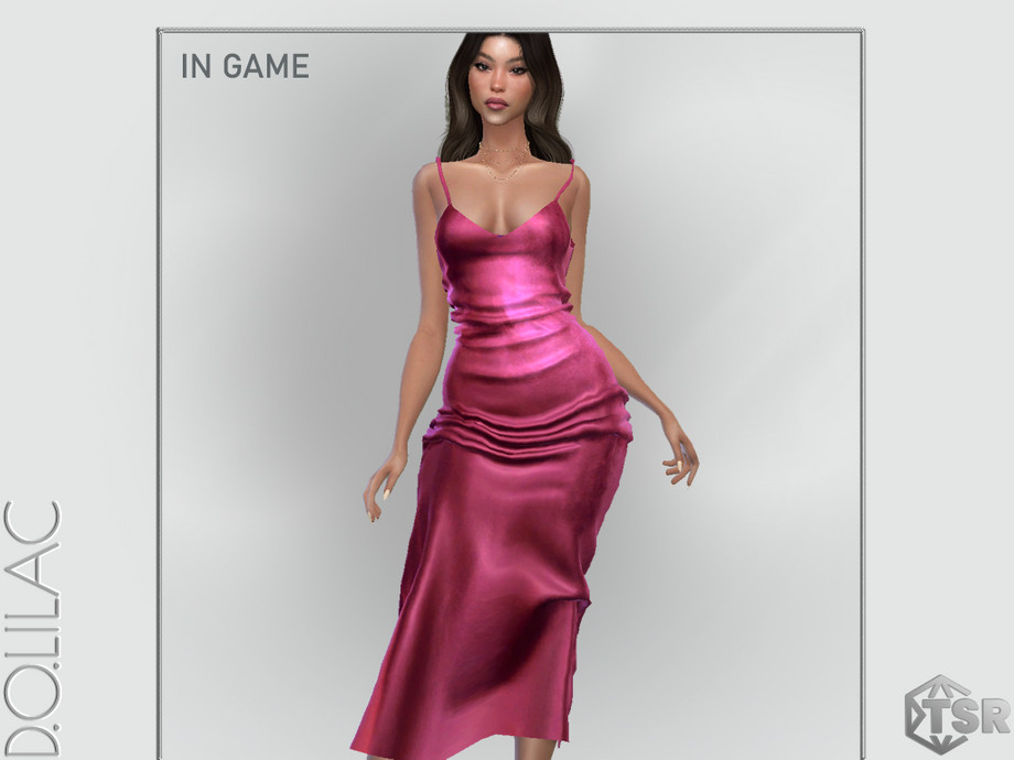The Sims Resource - Silk Lame Dress DO0123