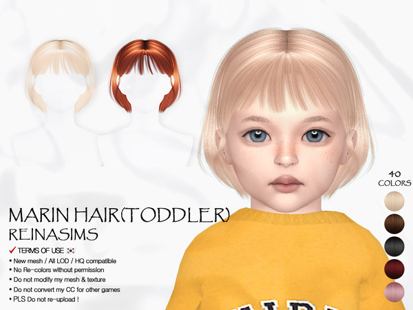 The Sims Resource - Marin hair(Toddler)