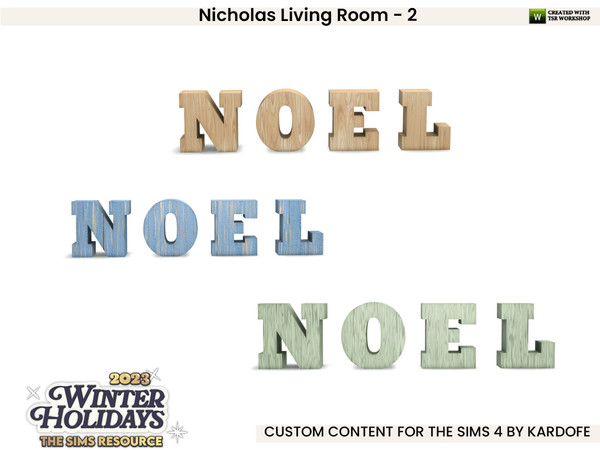 Sims 4 — kardofe_Nicholas Living Room_NOEL by kardofe — Second part of Nicholas living room, in this one you will find