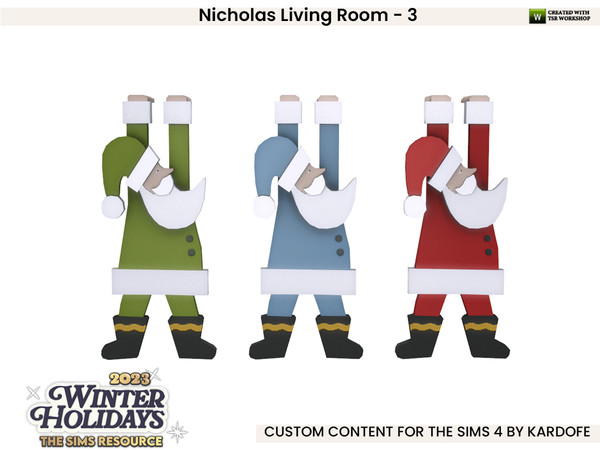 Sims 4 — kardofe_Nicholas Living Room_Santa Claus by kardofe — Third and final part of the Nicholas Living Room, in this