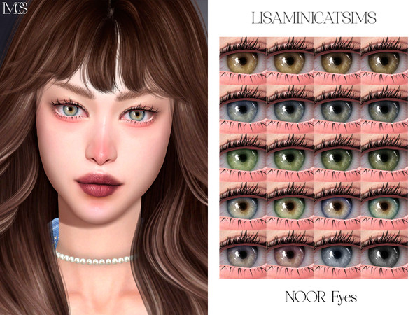 Sims 4 — Noor Eyes by VELYSEA — -New Mesh -Face Paint category -HQ comatble -20 swatches -All Skin