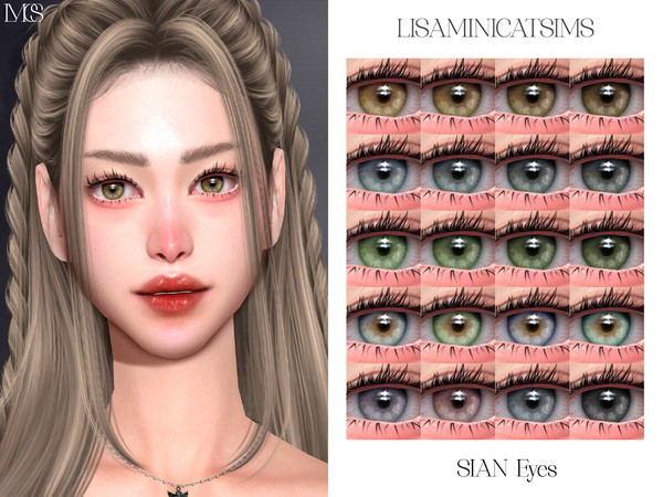 Sims 4 — Sian Eyes by VELYSEA — -New Mesh -Face Paint category -HQ comatble -20 swatches -All Skin
