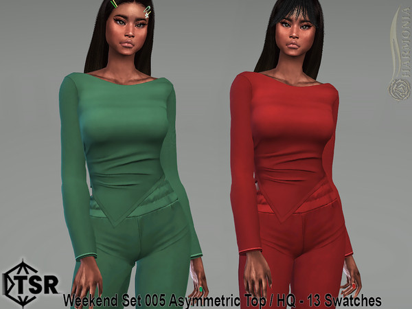 The Sims Resource - Weekend Set 005 Asymmetric Top