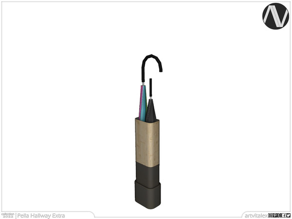 Sims 3 — Pella Umbrella Holder by ArtVitalex — Hallway Collection - Belong to 2023 All Rights Reserved. ArtVitalex@TSR -
