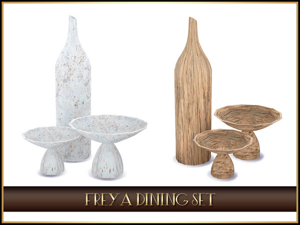 Sims 4 — Vase and Bowls Decor Dining Set Freya by Sims_House — Decor Set Dining Room Freya