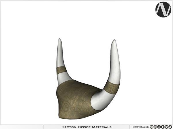 Sims 4 — Groton Decor Horned Helmet by ArtVitalex — Office And Study Room Collection - Belong to 2023 All Rights