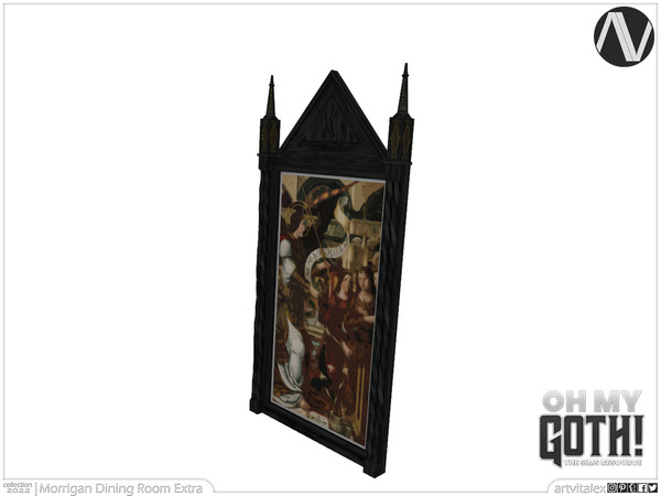 Sims 3 — Oh My Goth! | Morrigan Painting Frame by ArtVitalex — Dining Room Collection - Belong to 2023 All Rights