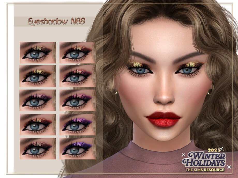 The Sims Resource - WinterHolidays2023 Eyeshadow N88