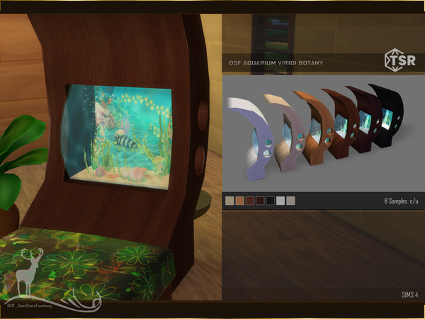 Sims 4 — DSF AQUARIUM VIRIDI BOTANY ACT by DanSimsFantasy — These objects are inspired by a room that belongs to a