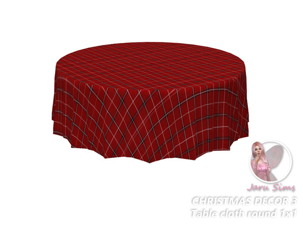 Sims 4 — Christmas decor 3 - Tablecloth round 1x1| jarusims by Jaru_Sims — I wish you all a Merry Christmas and a Happy