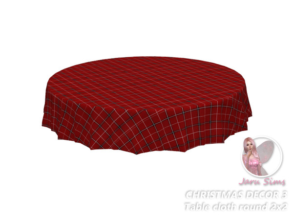 Sims 4 — Christmas decor 3 - Tablecloth round 2x2| jarusims by Jaru_Sims — I wish you all a Merry Christmas and a Happy