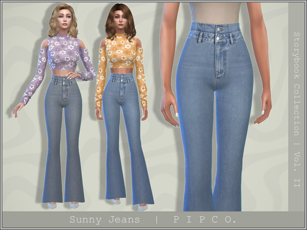 The Sims Resource - Sunny Jeans (Flared).