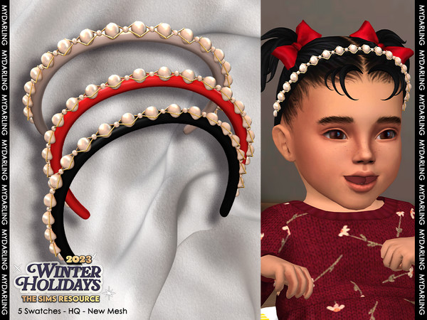 Sims 4 — pearl headband NA046 Infant by Mydarling20 — new mesh
