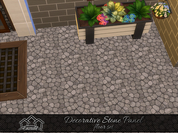Sims 4 — Decorative Stone Panel flr3 by Emerald — Stylish stone designs panel, attractive and low maintenance.(floor set)