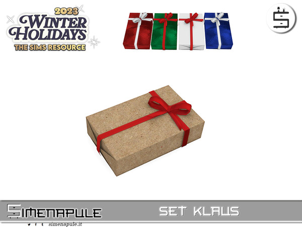 Sims 4 — [SeN4] Set Klaus - Gift Box by Simenapule — Set Klaus - Gift Box 2 Made by Simenapule for TSR www.simenapule.it