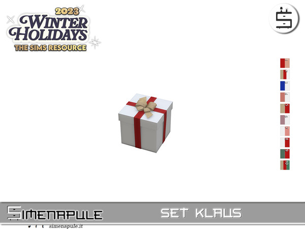 Sims 4 — [SeN4] Set Klaus - Small Christmas Gift Box by Simenapule — Set Klaus - Gift Box 2 Made by Simenapule for TSR