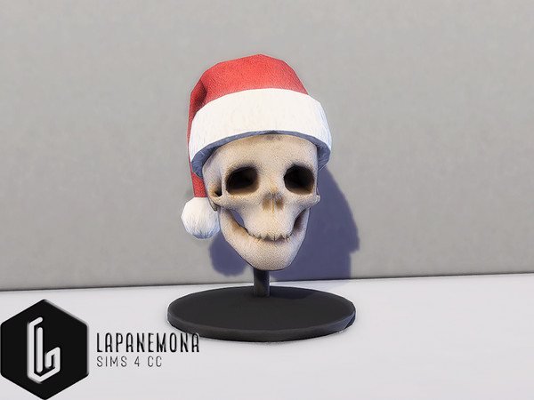 Sims 4 — Merry goth Christmas skull decoration by Lapanemona — O Christmas Tree, O Christmas tree,