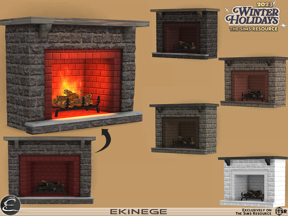 ekinege's Winter Holiday 2023 Collection - Fireplace