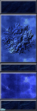 Sims 2 — Wondrously Blue Flower Middle by simwoman77 — Part of the Wondrously Blue Set of walls and floors. Created by