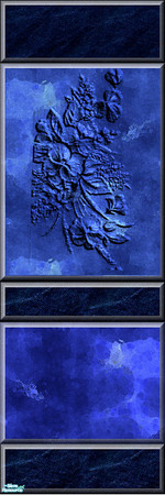 Sims 2 — Wondrously Blue Flower Left by simwoman77 — Part of the Wondrously Blue Set of walls and floors. Created by