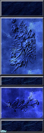 Sims 2 — Wondrously Blue Flower Right 2 by simwoman77 — Part of the Wondrously Blue Set of walls and floors. Created by