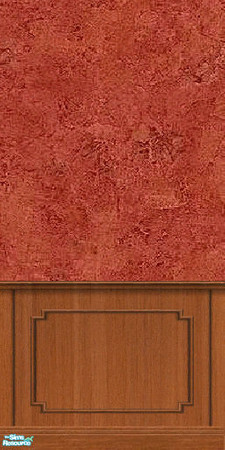 Sims 2 — Burnt Orange walls by lilashannah — Rich burnt orange on rich warm wood.