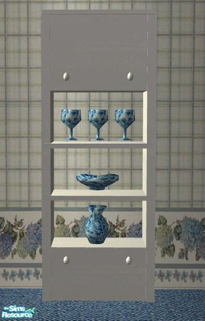 Sims 2 — Blue Moon Living - Shelves by Riverwillows — Soothing and serene, a nice living room set done in soft blues,