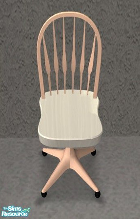 Sims 2 — Peach Garden Bedroom - Desk Chair by Riverwillows — A beautiful bedroom in peach and garden flowers. Perfect for
