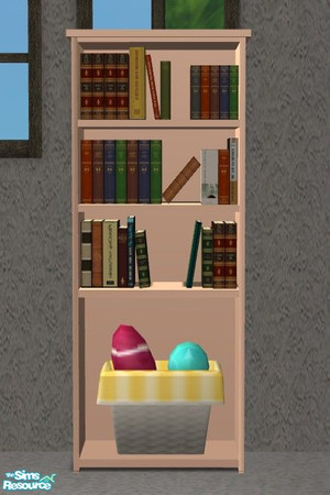 Sims 2 — Peach Garden Bedroom - Bookcase by Riverwillows — A beautiful bedroom in peach and garden flowers. Perfect for