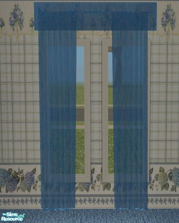 Sims 2 — Blue Moon Living - Curtain by Riverwillows — Soothing and serene, a nice living room set done in soft blues,