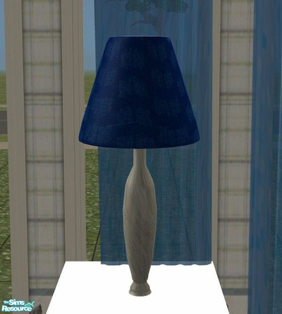 Sims 2 — Blue Moon Living - Lamp by Riverwillows — Soothing and serene, a nice living room set done in soft blues,