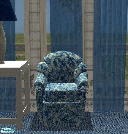 Sims 2 — Blue Moon Living - Chair by Riverwillows — Soothing and serene, a nice living room set done in soft blues,