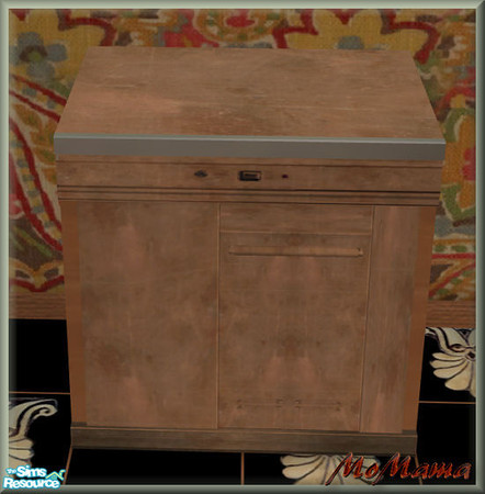 Sims 2 — NK TC65 Granada Kitchen - Trash Compactor by MoMama — Trash Compactor in a burnished bronze.