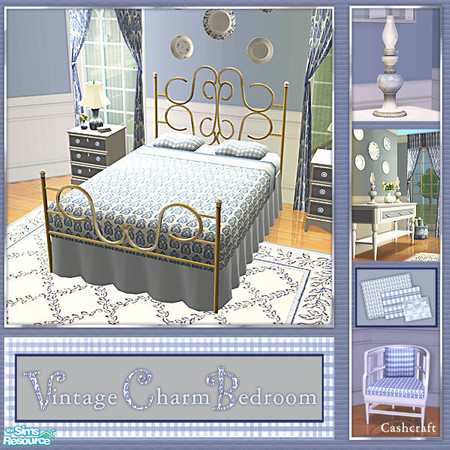 Sims 2 — Vintage Charm Bedroom - Bed002 Recol by Cashcraft — A mixture of vintage and traditional furniture makes for a